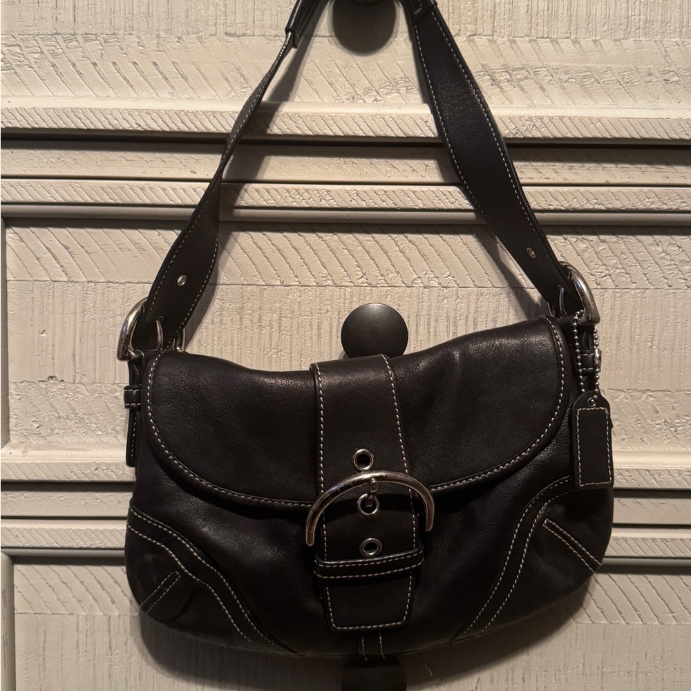 SOLD Coach Mini SoHo - black leather, EUC